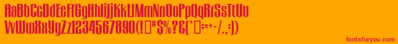 Шрифт GogoBig – красные шрифты на оранжевом фоне