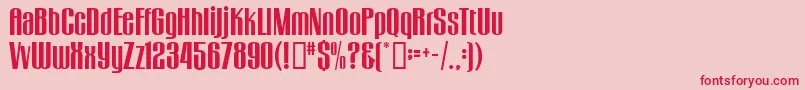 フォントGogoBig – ピンクの背景に赤い文字