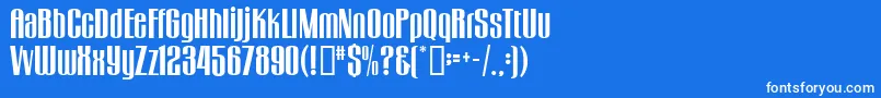 GogoBig-Schriftart – Weiße Schriften auf blauem Hintergrund