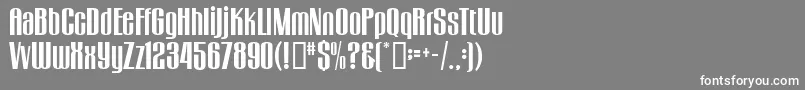 GogoBig-Schriftart – Weiße Schriften auf grauem Hintergrund