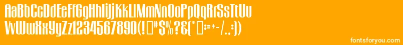 GogoBig-Schriftart – Weiße Schriften auf orangefarbenem Hintergrund
