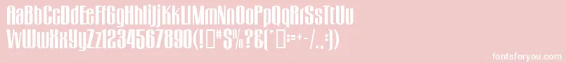 GogoBig-fontti – valkoiset fontit vaaleanpunaisella taustalla
