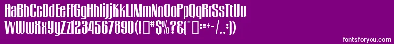 GogoBig-Schriftart – Weiße Schriften auf violettem Hintergrund
