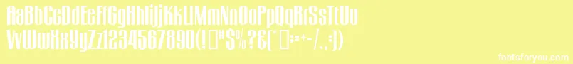 フォントGogoBig – 黄色い背景に白い文字