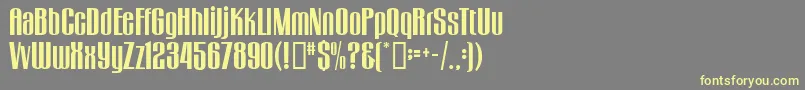 Шрифт GogoBig – жёлтые шрифты на сером фоне