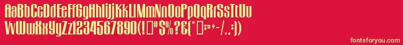 GogoBig Font – Yellow Fonts on Red Background