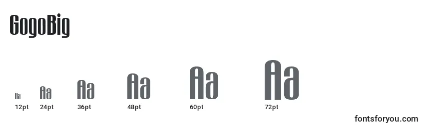 GogoBig Font Sizes