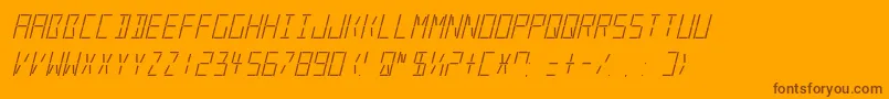 Ledreali Font – Brown Fonts on Orange Background