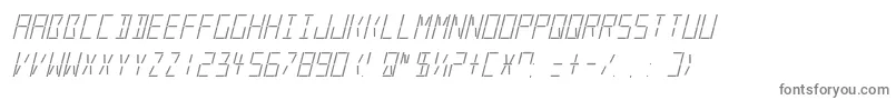 Ledreali-fontti – harmaat kirjasimet valkoisella taustalla
