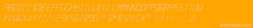 Ledreali Font – Pink Fonts on Orange Background