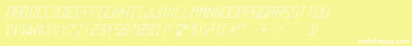 Ledreali Font – White Fonts on Yellow Background