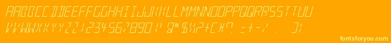 Ledreali Font – Yellow Fonts on Orange Background