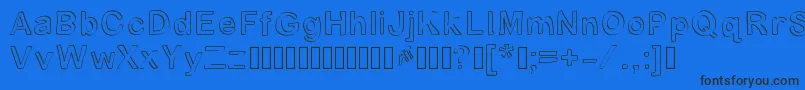 Шрифт Byronblock – чёрные шрифты на синем фоне