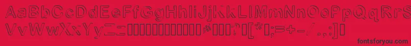 フォントByronblock – 赤い背景に黒い文字