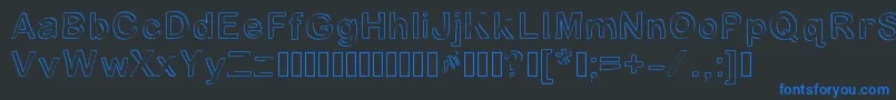 Byronblock Font – Blue Fonts on Black Background