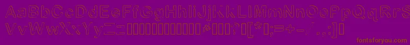 Byronblock Font – Brown Fonts on Purple Background