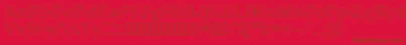 Byronblock Font – Brown Fonts on Red Background