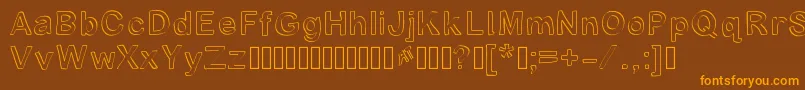 Шрифт Byronblock – оранжевые шрифты на коричневом фоне