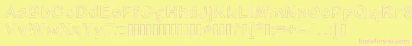 Byronblock Font – Pink Fonts on Yellow Background