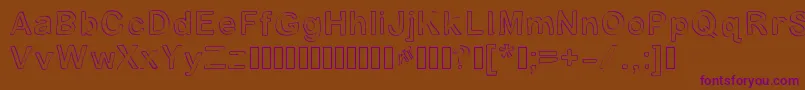 Byronblock Font – Purple Fonts on Brown Background