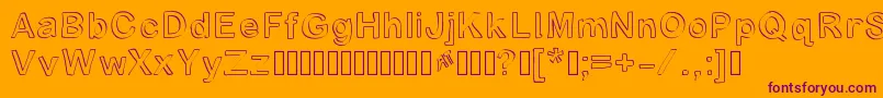 Byronblock Font – Purple Fonts on Orange Background