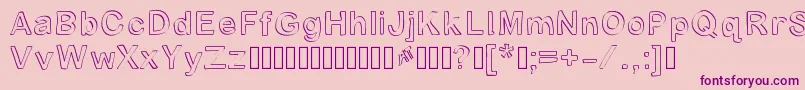 Byronblock Font – Purple Fonts on Pink Background