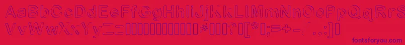 Byronblock Font – Purple Fonts on Red Background