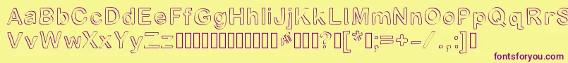 Byronblock Font – Purple Fonts on Yellow Background