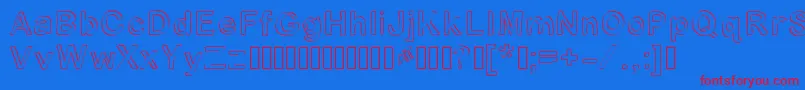 Byronblock Font – Red Fonts on Blue Background