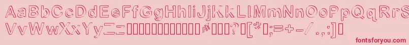 フォントByronblock – ピンクの背景に赤い文字