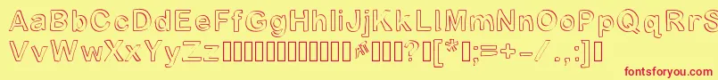 Byronblock Font – Red Fonts on Yellow Background