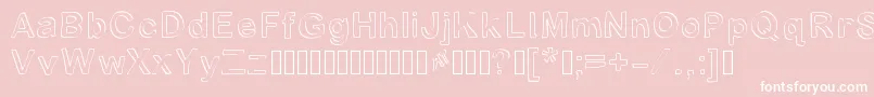 Fonte Byronblock – fontes brancas em um fundo rosa
