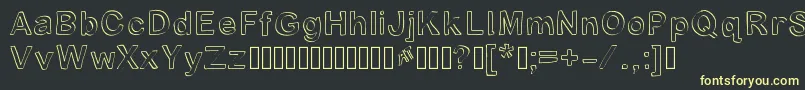 Byronblock Font – Yellow Fonts on Black Background