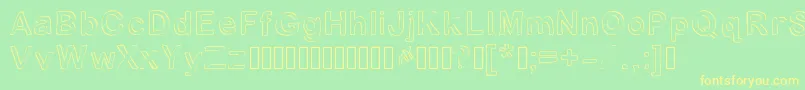 Byronblock Font – Yellow Fonts on Green Background