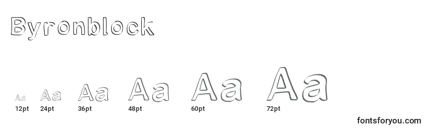 Byronblock font sizes