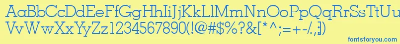 Jaaklightssk Font – Blue Fonts on Yellow Background