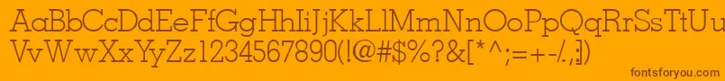 Jaaklightssk Font – Brown Fonts on Orange Background