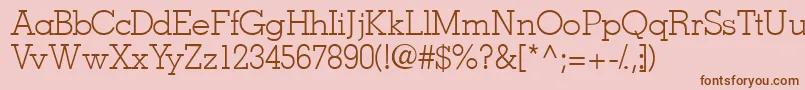 Jaaklightssk Font – Brown Fonts on Pink Background