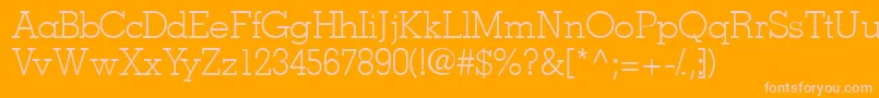 Jaaklightssk Font – Pink Fonts on Orange Background