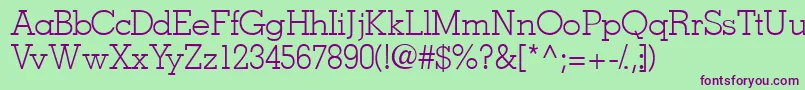 Jaaklightssk Font – Purple Fonts on Green Background