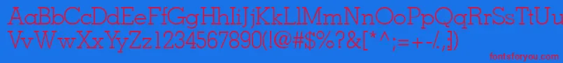 Jaaklightssk Font – Red Fonts on Blue Background