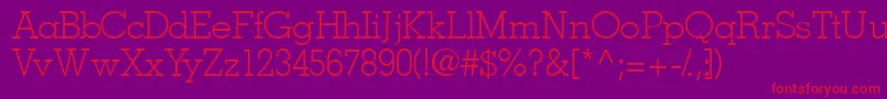 Jaaklightssk Font – Red Fonts on Purple Background