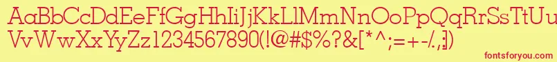 Jaaklightssk Font – Red Fonts on Yellow Background