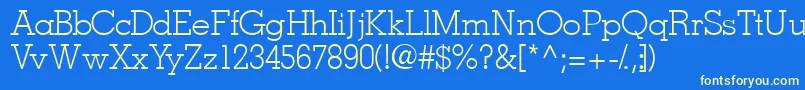 Jaaklightssk Font – Yellow Fonts on Blue Background