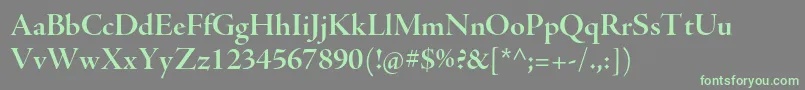 AjensonproBolddisp Font – Green Fonts on Gray Background
