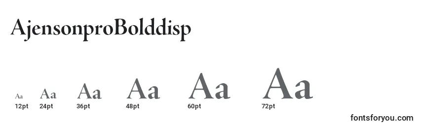 Größen der Schriftart AjensonproBolddisp