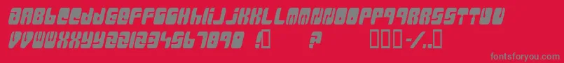 フォントMassiveretaliation – 赤い背景に灰色の文字