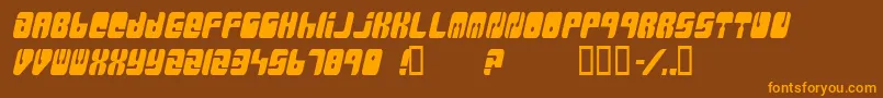 Massiveretaliation Font – Orange Fonts on Brown Background