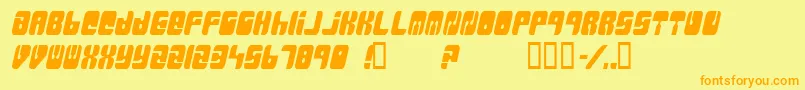 Massiveretaliation Font – Orange Fonts on Yellow Background