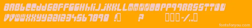 Massiveretaliation Font – Pink Fonts on Orange Background